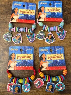 Set Of 4 Goody Disney Pocahontas Pony Twists/Hair Ties NWT